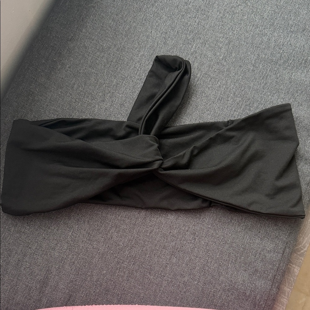 SHEIN Black Twist Front Bandeau Top